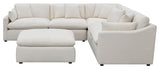 Coaster Hobson 6-piece Fabric Upholstered Modular Sectional Off White