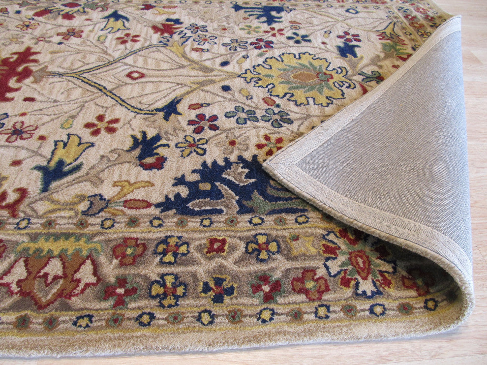 Ivory Traditional Oriental Morris Area Rug