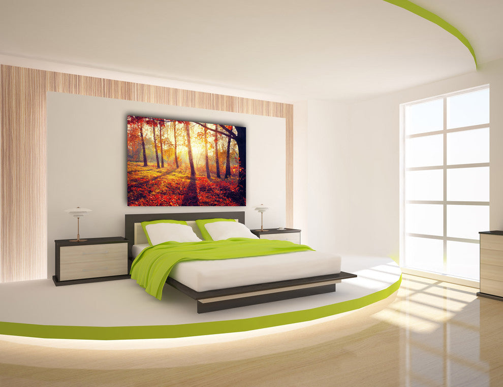 "Golden Afternoon" Tempered Glass Wall Art
