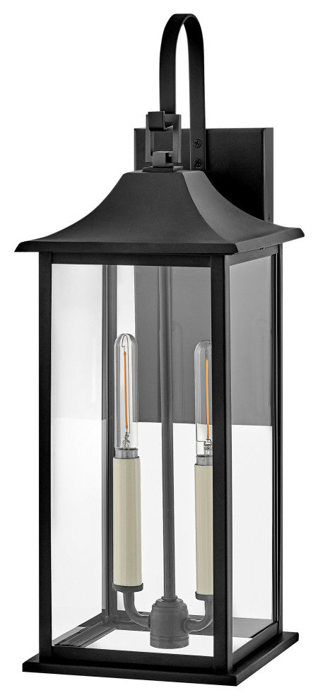 Lark 81594 Nolan 2 Light 22" Tall Outdoor Wall Sconce - Black