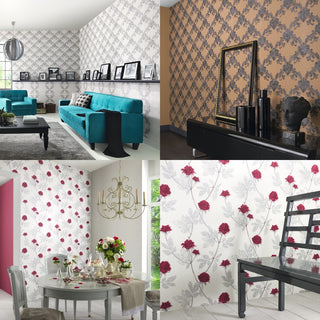 Eterna, Classic Ornamental Design Beige Wallpaper Roll