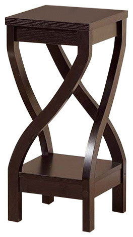 Benzara BM148786 Elegant Design Small Size Plant Stand, Dark Brown