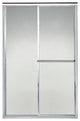 Sterling Deluxe Sliding Shower Door, Silver with Pebbled Glass Texture