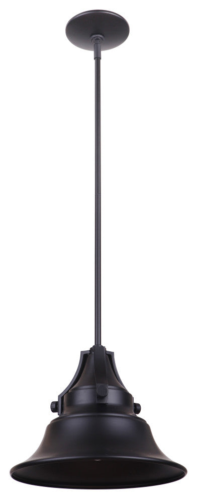 Union 1 Light Medium Pendant in Midnight with Metal Shade