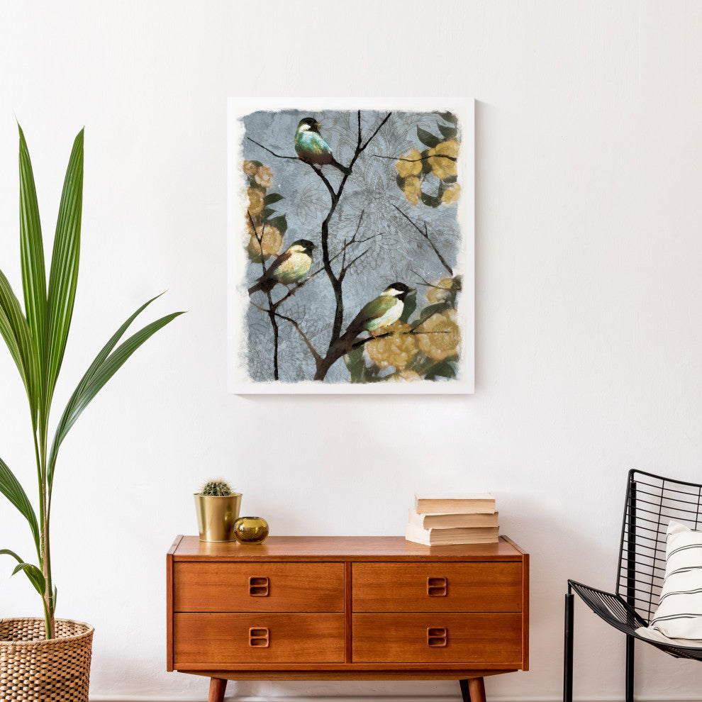 Chilling Birds 20x24 Canvas Wall Art
