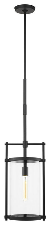 Eastham 1-Light Outdoor Pendant, Textured Black