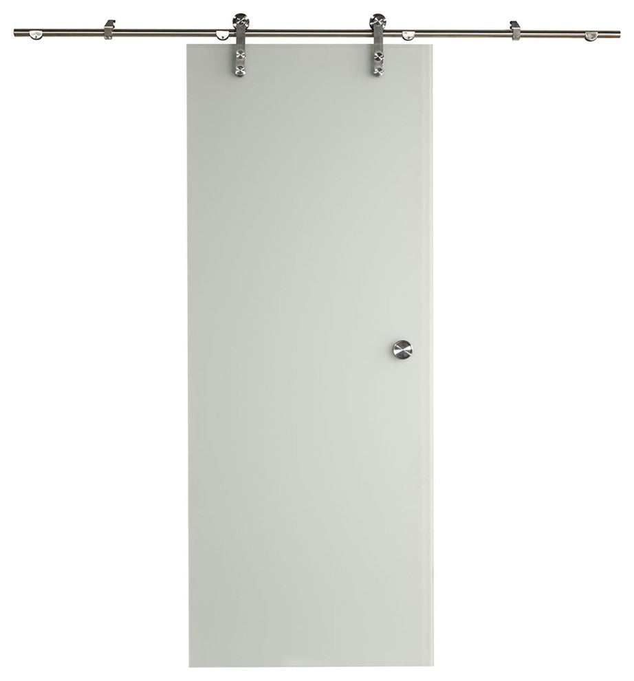 New Vision Ice Glass Barn Door Kit, 32"x80"