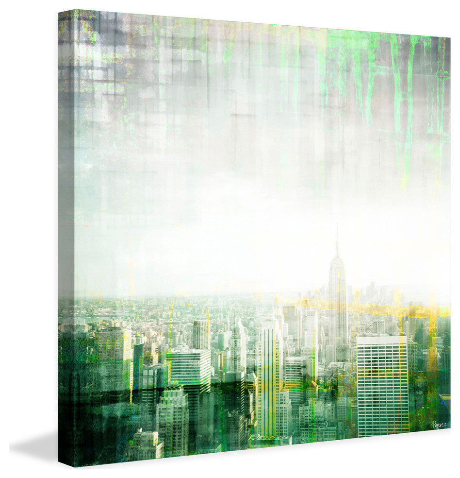 "NYC" Painting Print on Wrapped Canvas, 32"x32"