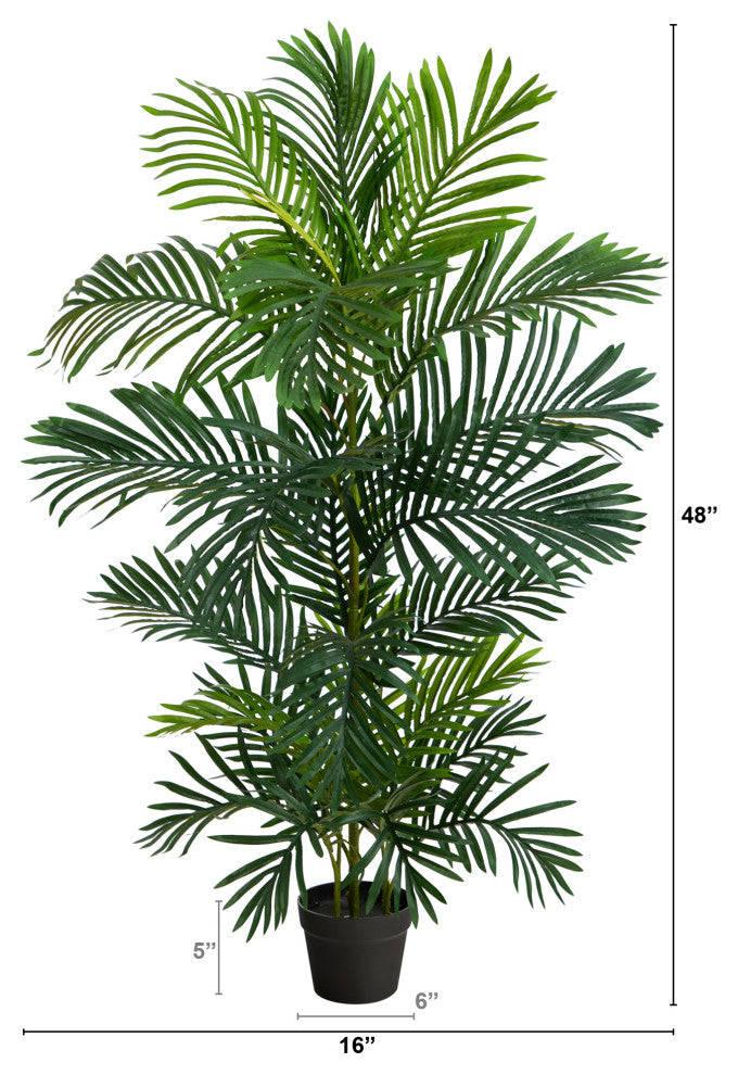 4' Areca Artificial Palm Tree UV Resistant, Indoor/Outdoor