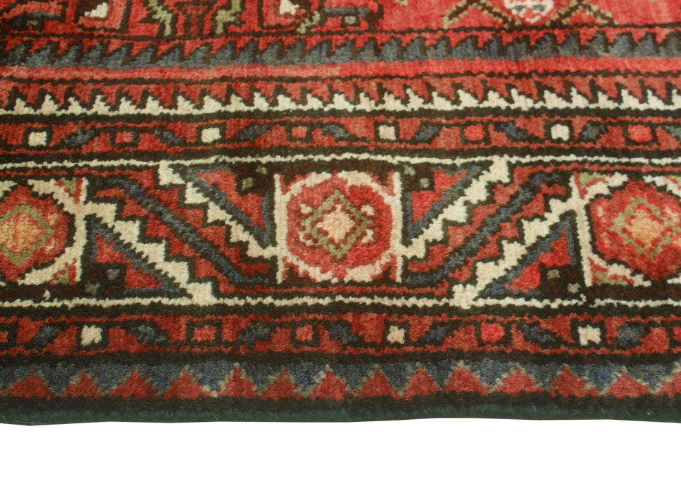 Fine Vintage Distressed Adrion Red/Ivory Runner, 3'9 x 10'4