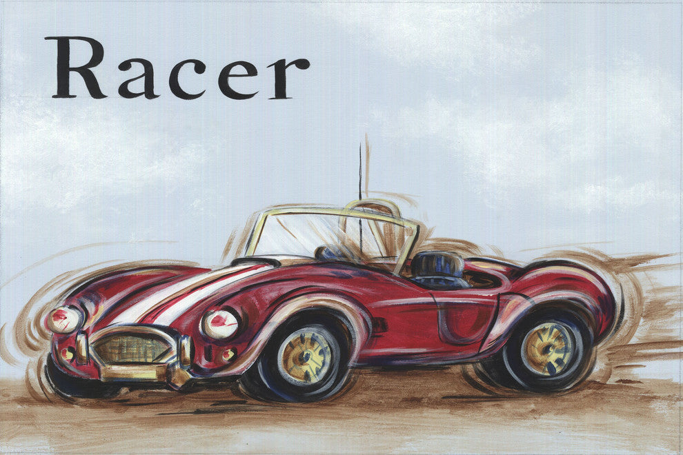 Marmont Hill, "Racer" by Reesa Qualia Painting Print on Wrapped Canvas, 24x16