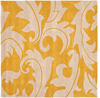 Safavieh Soho Soh841A Floral Rug, Gold/Ivory, 6'0"x6'0" Square
