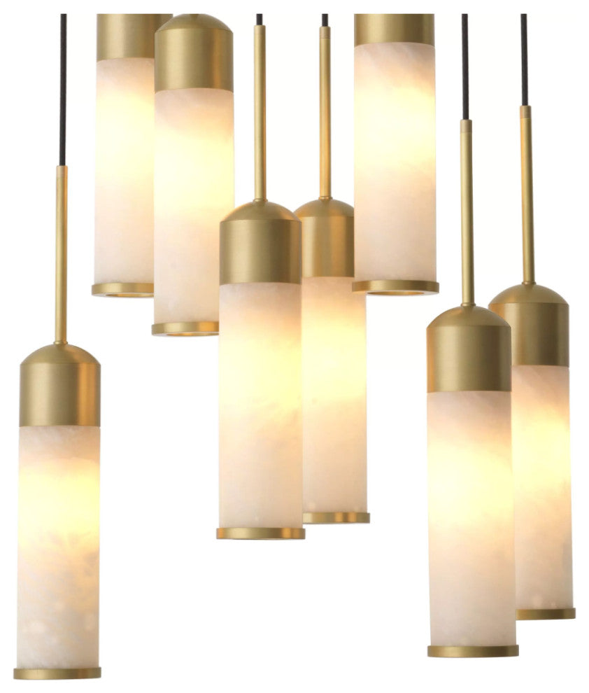 Tubular Alabaster Modern Chandelier | Eichholtz Eos