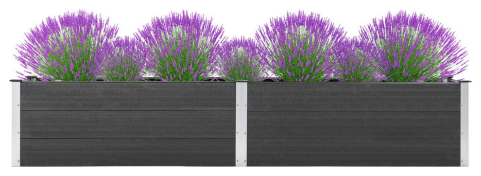 Vidaxl Garden Raised Bed 78.7"x19.7"x21.3" Wpc Gray