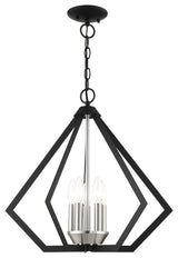 Livex Lighting Prism 5 Light Black With Brushed Nickel Cluster Chandelier