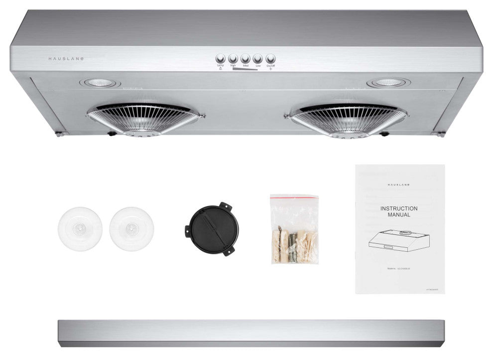Hauslane | Chef Series Range Hood C100 30" Under Cabinet Kitchen Extractor