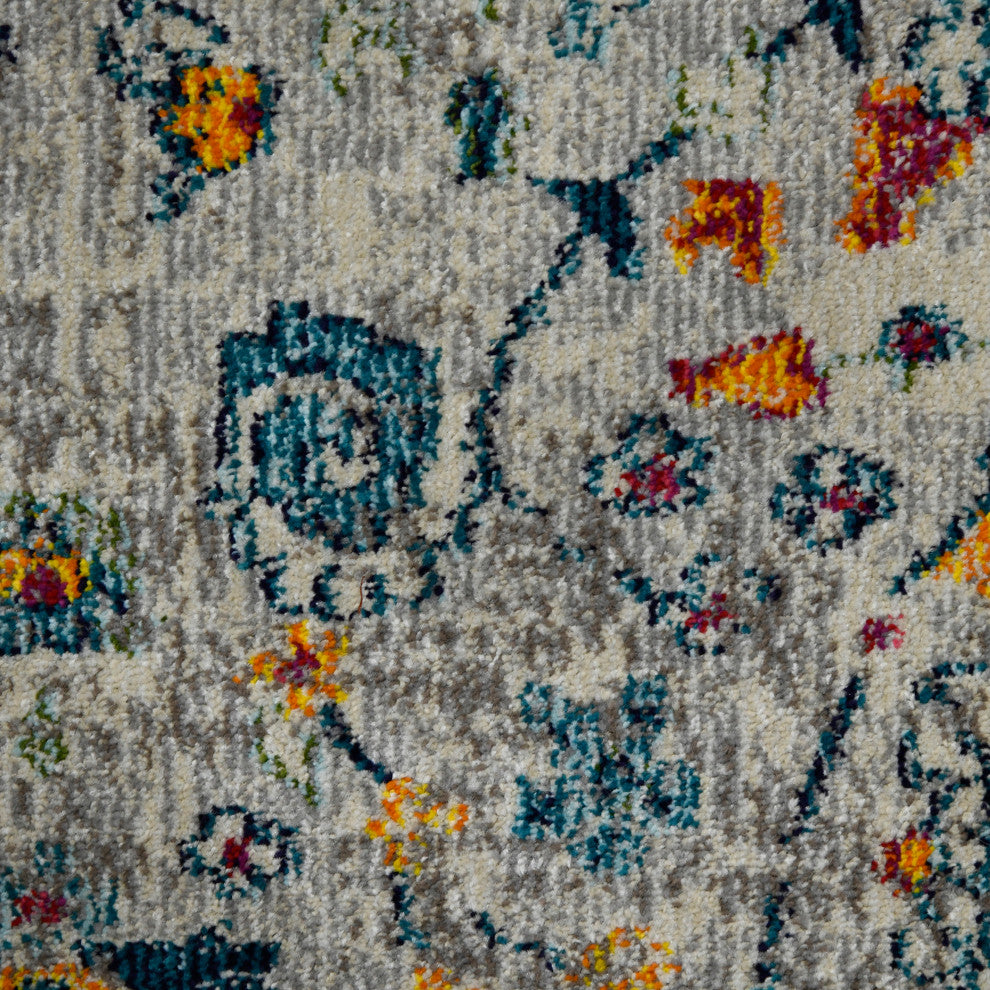 Montana Glaiza Area Rug, Ivory, 3'3" x 5', Botanical