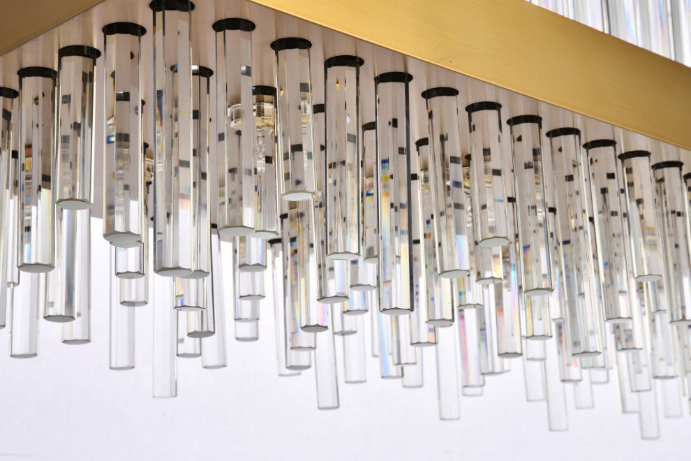 Elegant Lighting 3000G36 Dallas 20 Light 36"W Crystal Linear - Gold