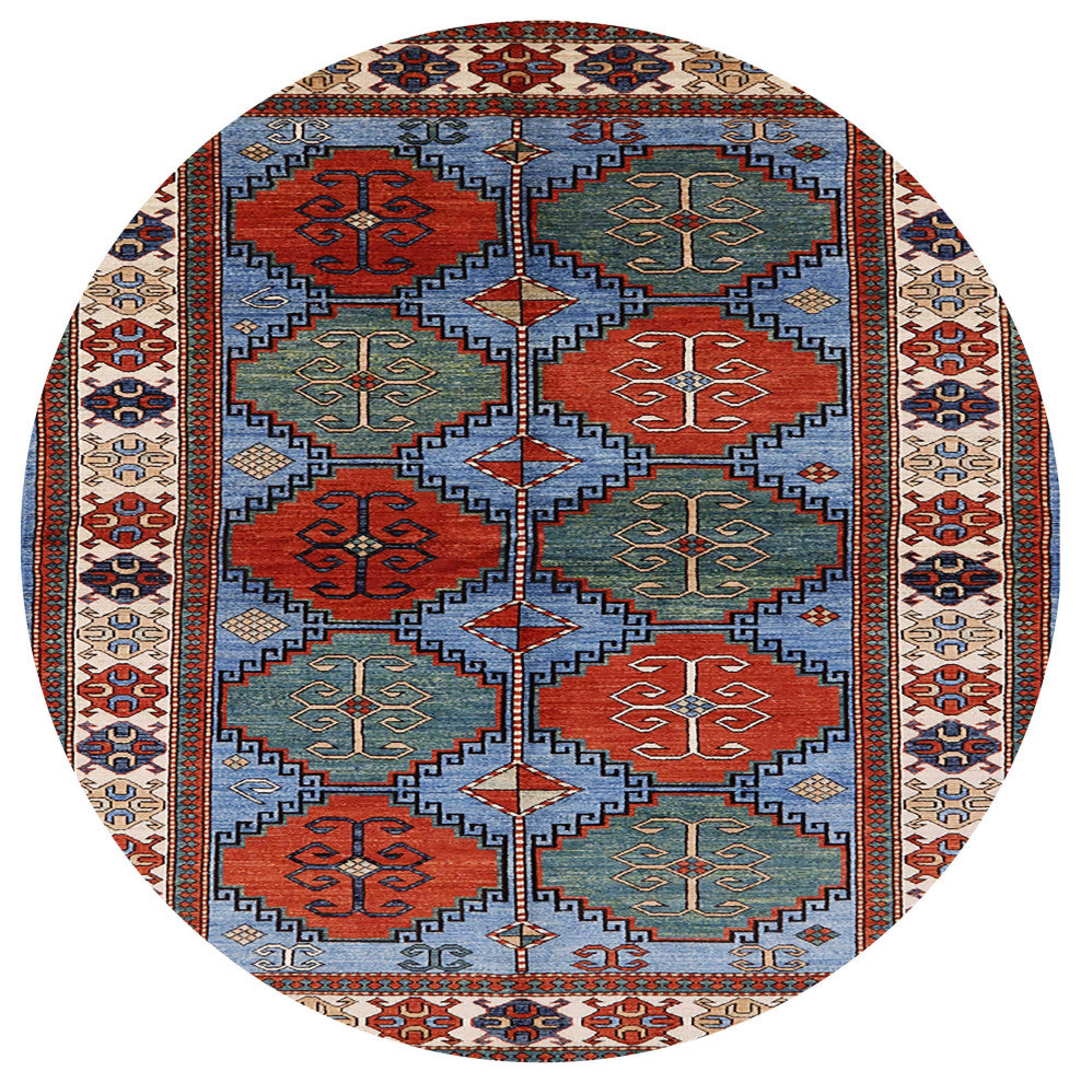 Ahgly Company Indoor Round Mid-Century Modern Area Rugs, 4' Round