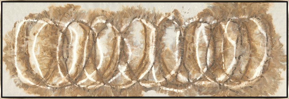 72x24 Chained Love II, Framed Artwork, Silver