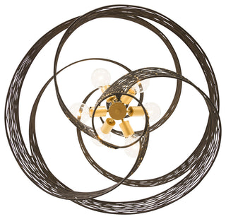 Varaluz 240P06L Flow 6 Light 30"W Abstract Chandelier - Matte Black / French