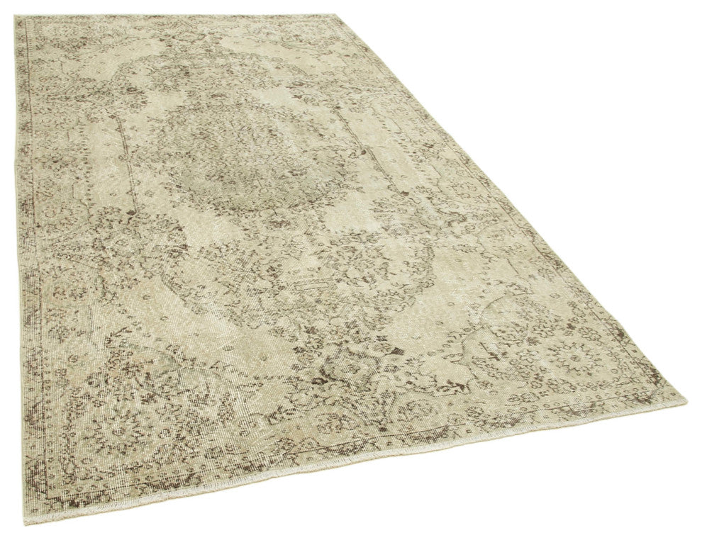 Rug N Carpet - Hand-knotted Turkish 5' 4" x 9' 3" Antique Vintage Rug