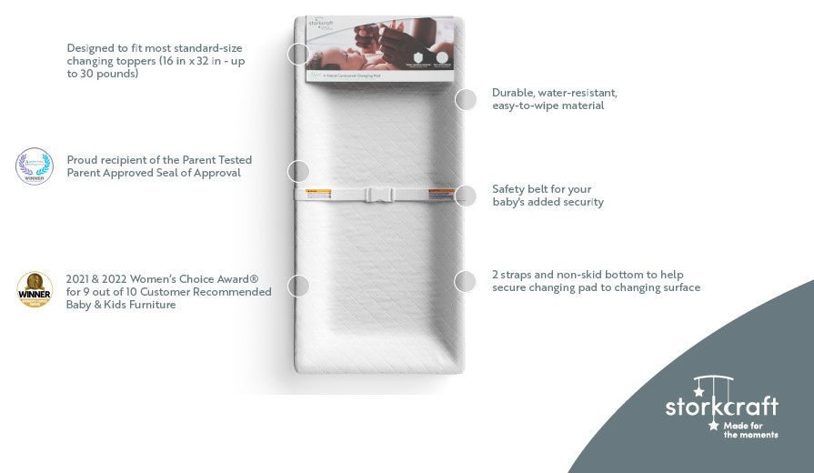 Storkcraft Nest 4-Sided Contoured Changing Pad