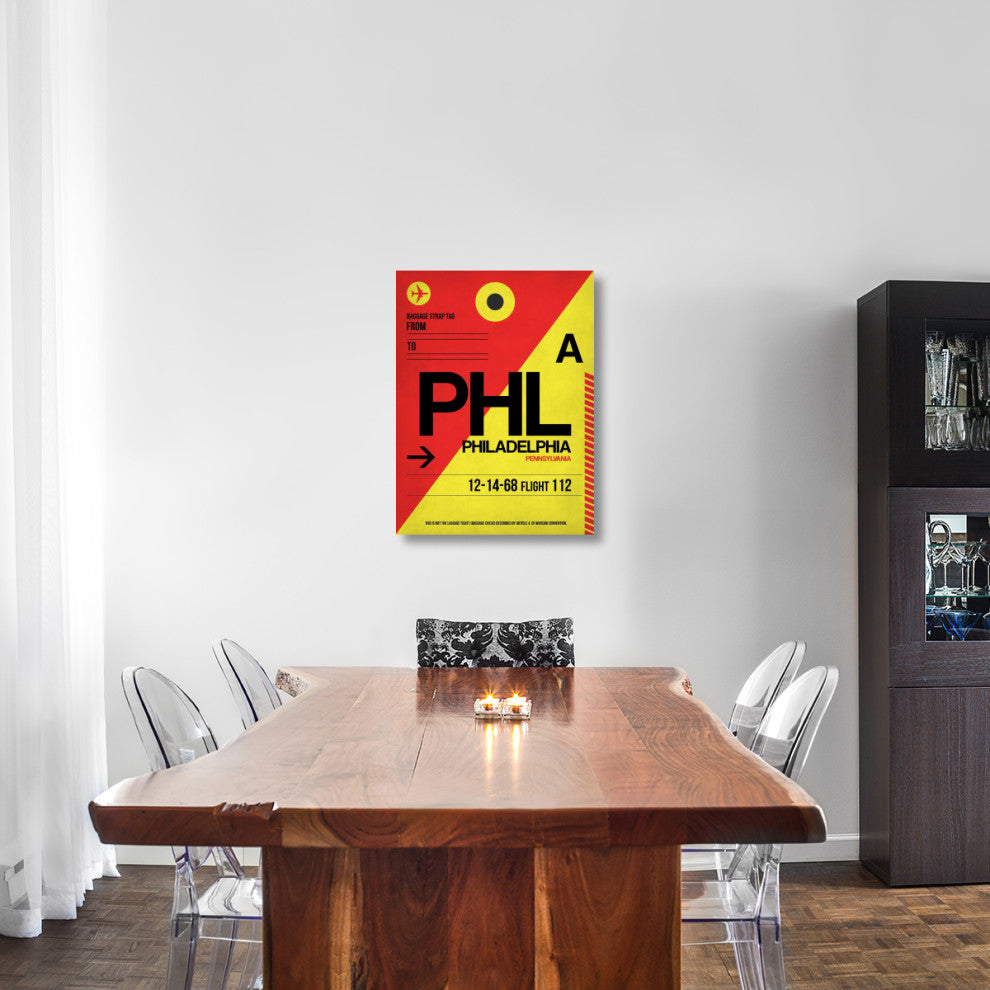 "PHL Philadelphia Luggage Tag 2" Fine Art Print