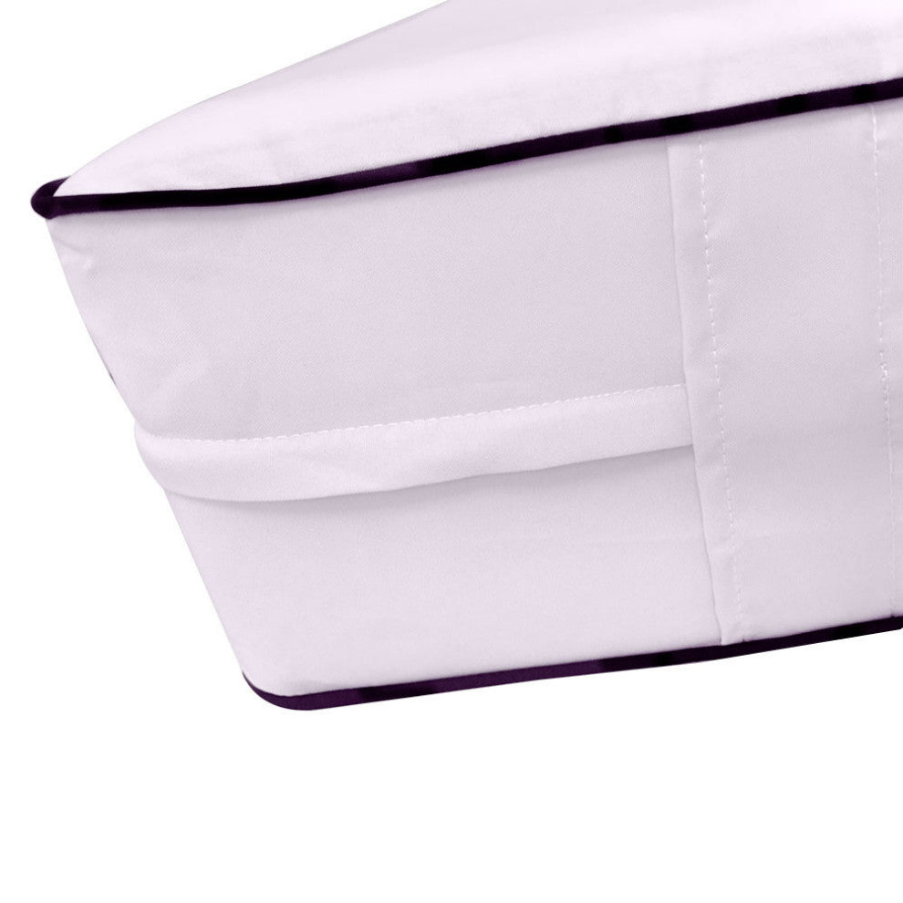 S6 Twin-XL Contrast Trim Mattress Bolster Pillow Outdoor Slip Cover ONLY AD107