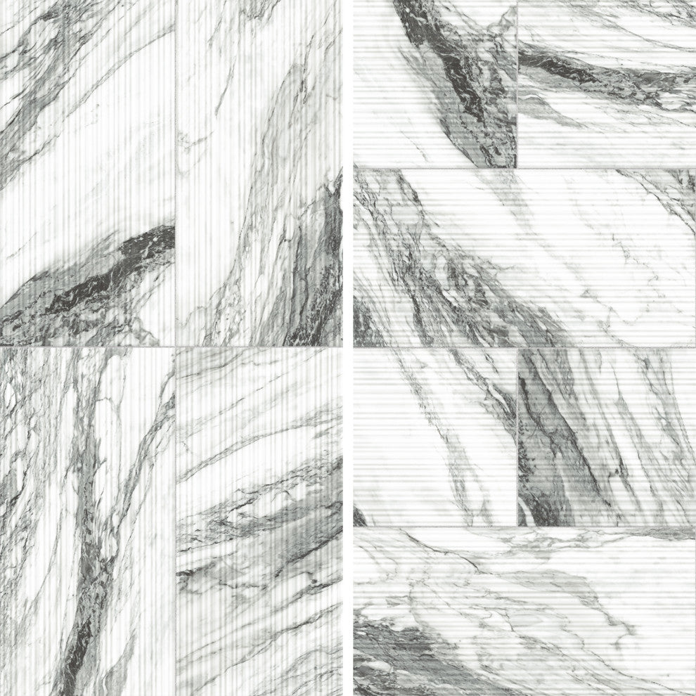Touche Pleated Deco Zebre Porcelain Floor/Wall Tile