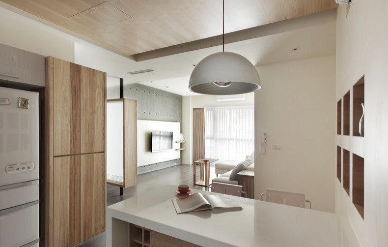 Large Dome Pendant, White