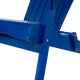 Outdoor Acacia Wood Folding Adirondack Chairs With Cushions, Set of 2, Navy Blue/Dark Teal