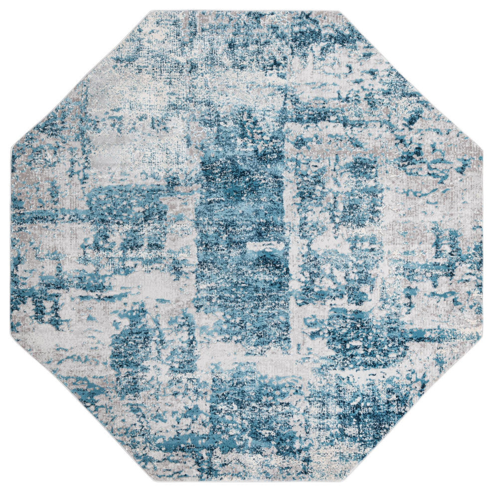 Unique Loom Elizabeth Finsbury Rug, Blue, 7'10"x7'10" Octagon