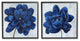 Bold Royal Blue Florals Blooming Chic Petal Flower,24 x 24