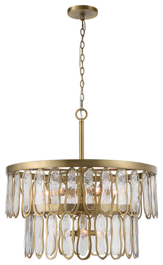 Uttermost 21586 Aurelie 9 Light 28"W Pendant - Antique Brass