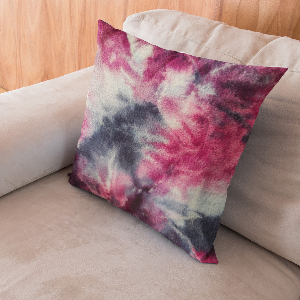 Plutus Fuchsia Purple Fureal Faux Fur Luxury Throw Pillow, 20" x 20"