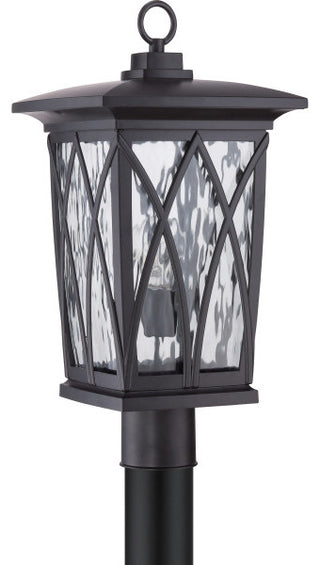Quoizel GVR9010K One Light Outdoor Post Mount Grover Mystic Black