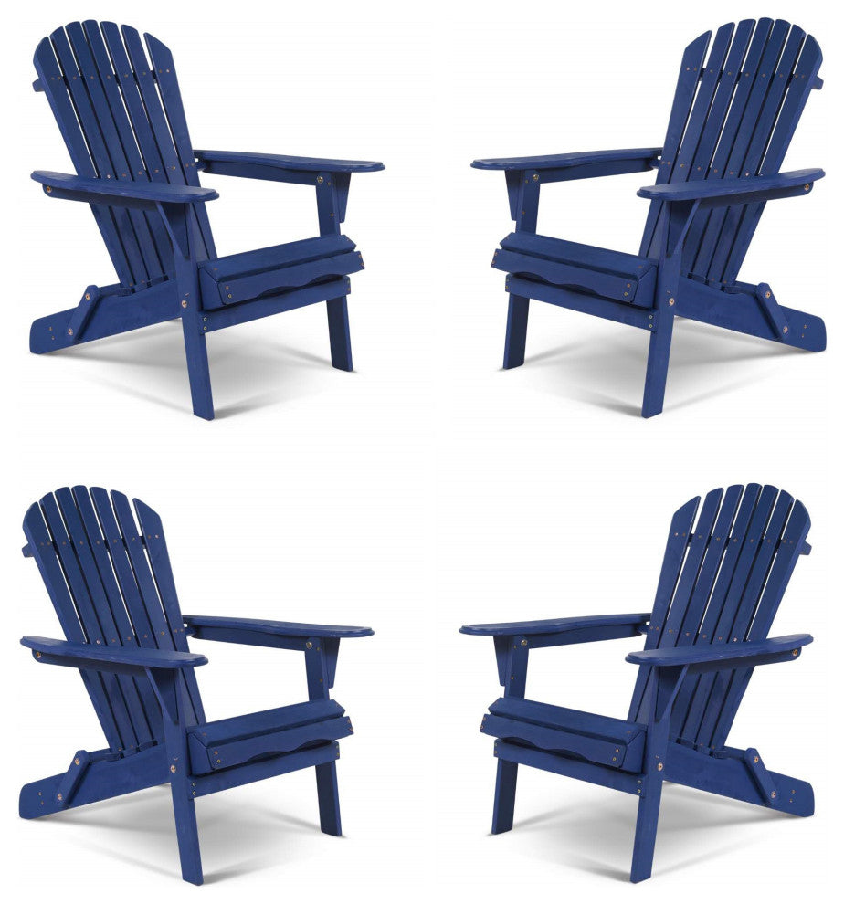 Oceanic Adirondack Chair, Navy Blue, Set of 4
