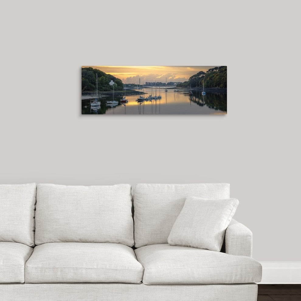 "Brittany, l'Aber Wrac'h Panoramic" Wrapped Canvas Art Print, 36"x12"x1.5"