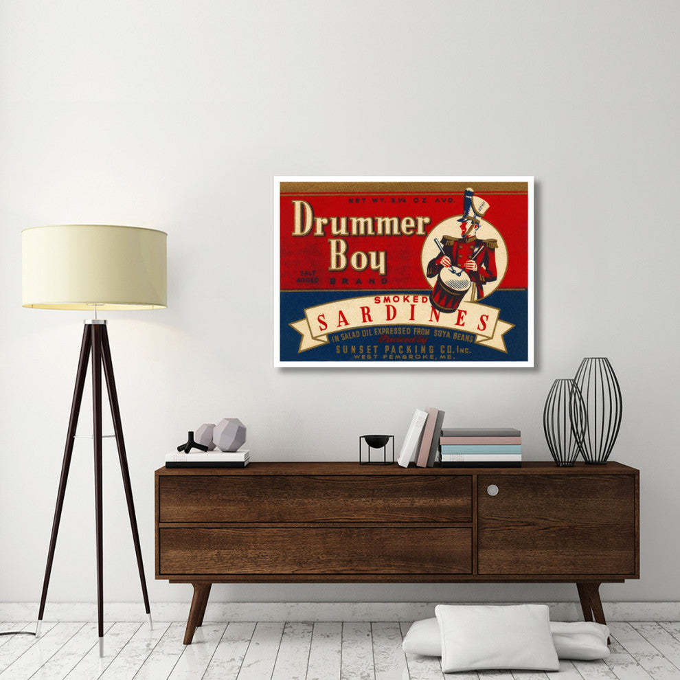 "Drummer Boy Smoked Sardines" Digital Paper Print by Retrolabel, 46"x34"