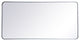 Ellis Soft Corner Metal Rectangular Mirror, Silver, 30"x60"