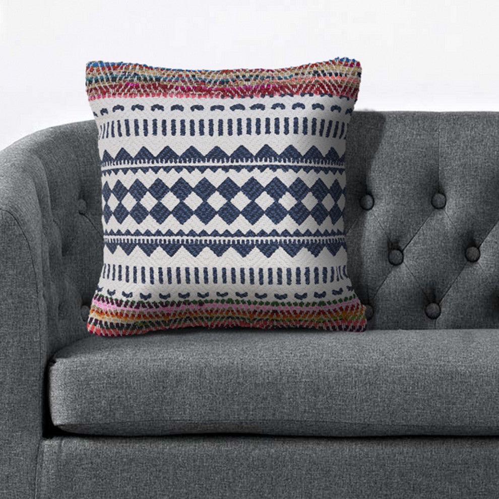 Globally Inspired Chindi Throw Pillow