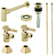 Plumbing Sink Trim Kit, Bottle Trap and Drain, Polished Brass