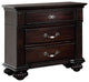 Benzara BM137844 Syracuse Traditional Style Beautiful Nightstand, Dark Walnut