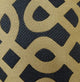 Golden Maze Black and Gold Handmade Luxury Pillow, 20"x36" King