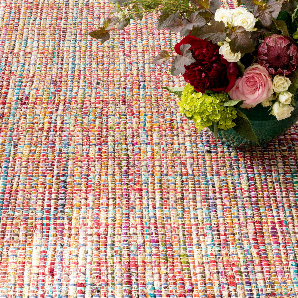 Dash & Albert Vista Chindi Handwoven Cotton Rug, Multi, 2' x 3'