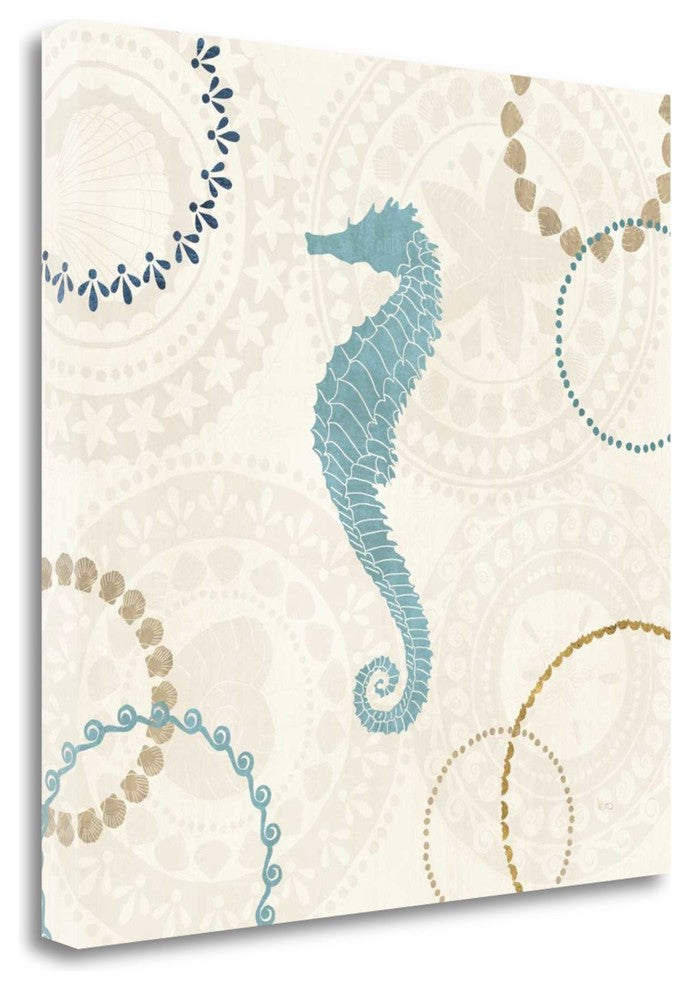 "Undersea Blue II" By Veronique Charron, Giclee Print on Gallery Wrap Canvas