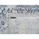 Gray Pure Silk With Wool Hand Knotted Broken Kashan Design Runner Rug, 2'9"x7'8"