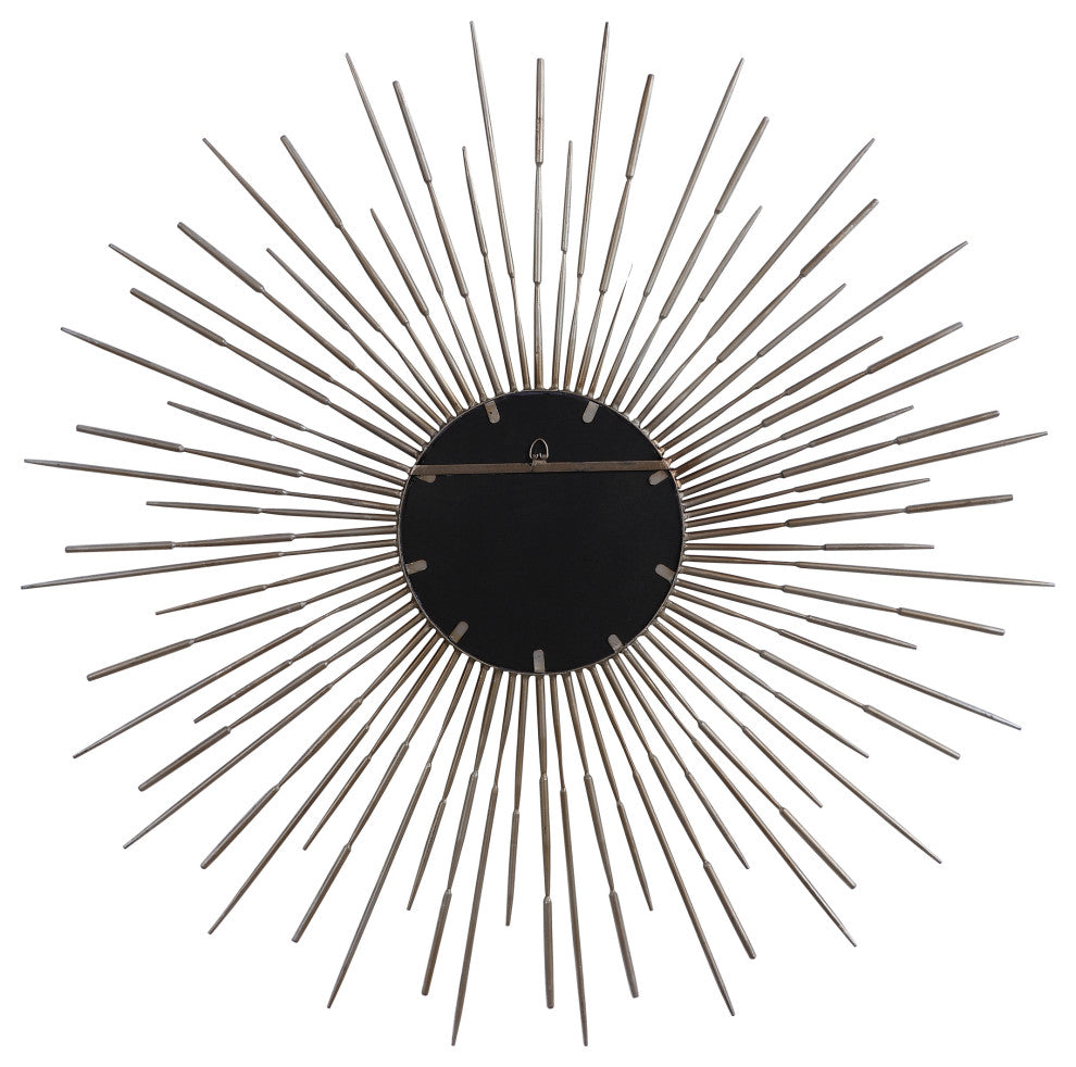 Uttermost Golden Iron and MDF Rays Starburst Mirror in Antique Gold