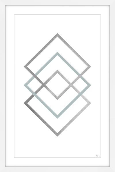 "Diamond Hologram IV" Framed Painting Print, 30"x45"